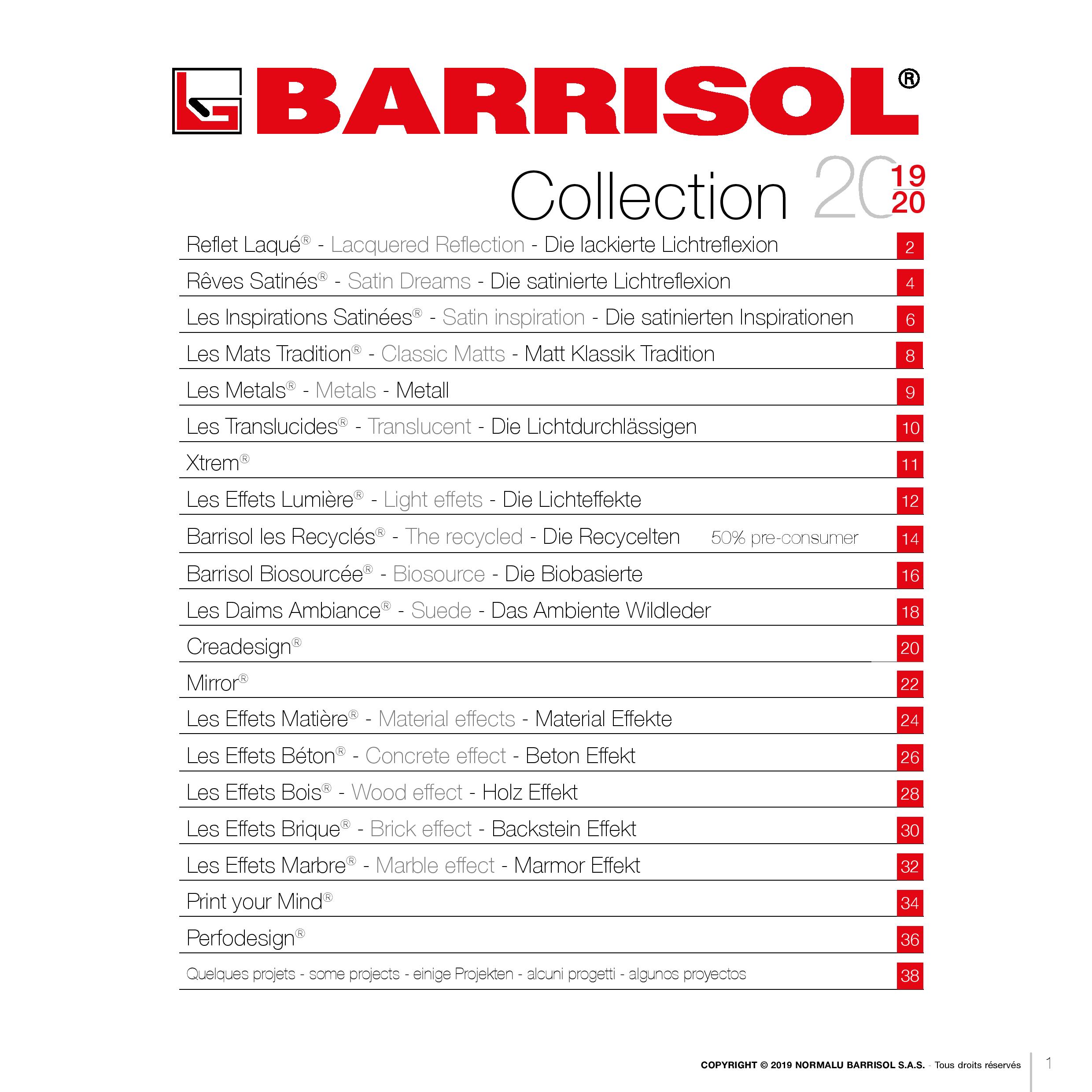 Barrisol Collection 2019-2020