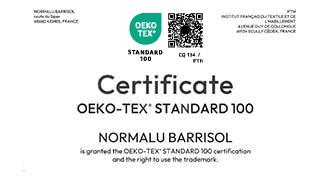 Barrisol Les Biowood® is certified OEKO-TEX® STANDARD 100 CQ 134 / IFTH